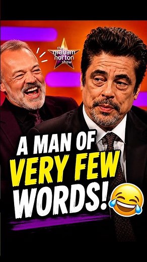 Benicio Del Toro: The Funniest Silent Guest on Graham Norton! 😂