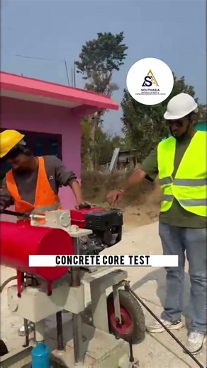 Concrete core cutting test - southasia materials science and engineering research