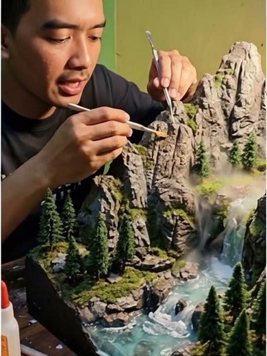 How I Make an Ultra-Realistic Mountain Diorama | Miniature Landscape Building