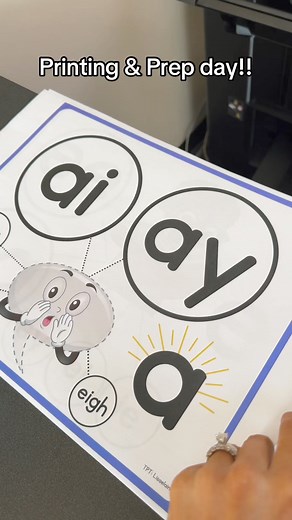 Printing days are my favorite!!! Print, laminate, cut, repeat!Everything on my TPT 💚 comment TPT for link to your inbox! 📥 #letters #lettersounds #phonics #abcs #scienceofreading #scienceofreadinginstruction #reading #sor #tactilelearning #learning #learningresources #newteacher #teacherhacks #teachertips #primaryschool #kinder #kindergartenteacher #kindergarten #prek #kindergartentips #homeschool #homeschoolmom #teacher #teachingkids #teachingonline #newteacher | Mrs. Peters Class