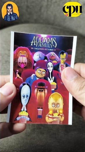The Addams Family Watching Drama アダムス・ファミリーのドラマ鑑賞 Cut & Paste Sticker ASMR #wednesday
