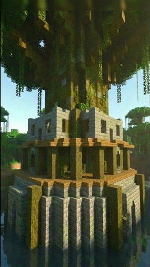 epic tree house base asmr #minecraft #asmr #minecraftbuilding #tree #viral