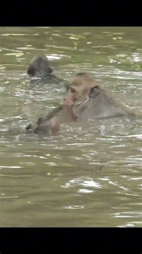 Wild monkeys💕🐒❤️🐒💕enjoy playing in pool #animallife #animals #monkeyvideos