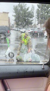 38K views · 185 reactions | Soldier picks up groceries on a scooter  This Soldier doesn't need a car, he is so creative. No one thought he could do it, but he figured out a way! The things you see in the Ralphs parking lot. #dad #funny #blessed #diy #hack #lifehacks #soldier | Jamie and Blake | Facebook