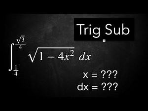 Trigonometric Substitution Definite Integral :: sqrt(1-4x^2)