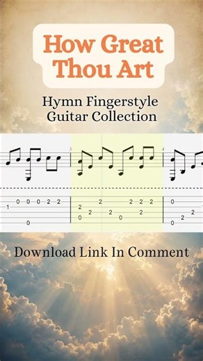 How Great Thou Art Fingerstyle Tab | Hymn Fingerstyle Guitar | Acoustic Guitar