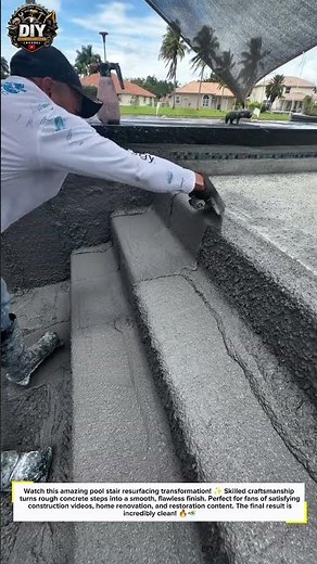 Pool Stairs Restoration Magic ✨ #DIY #Satisfying #Construction
