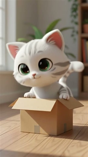 When The Box Becomes a Racing Car #FunnyCat #Shorts