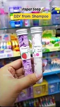 paper soap diy from shampoo #diy#craftsmaze #diypapercraft #papersoap