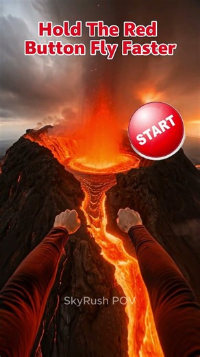 POV Flying Over Volcano #povflight #viralvideo #flying