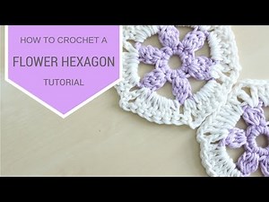 CROCHET: How to crochet a Flower Hexagon | Bella Coco