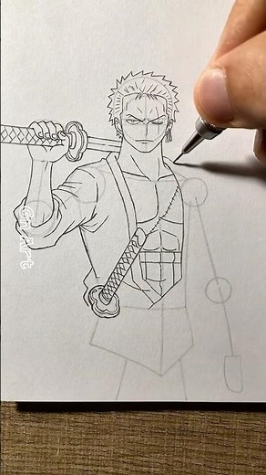 Drawing Zoro - One piece #shorts