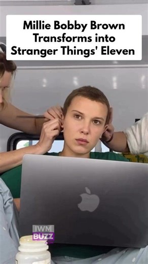 Watch Behind-the-scenes video of Millie Bobby Brown getting her hair and makeup done as Eleven for Stranger Things Season 5 #StrangerThings #hollywood #milliebobbybrown #elevenstrangerthings #makeup #StrangerThingsSeason5 #trendingvideo #newyear | IWMBuzz