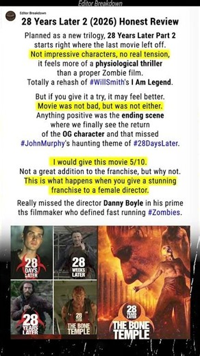 28 Years Later Part 2 (2026) Honest Review