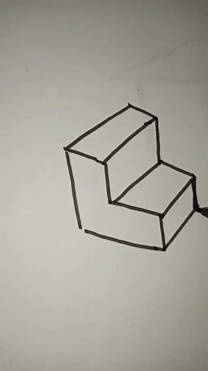 #easydrawing #3d #3danimation 🧑‍🎨 View of an orthographic Drawing