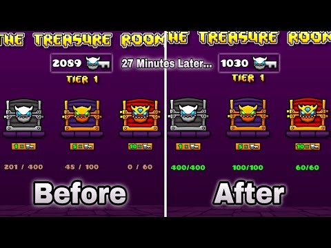 27 Minutes of me Opening All Tier One 2.2 Demon Chests | Geometry Dash [2.2]
