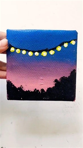 Easy way to paint a pink sky/ acrylic painting for beginners #acrylicpaint