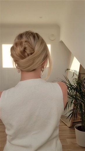 Soft & Effortless French Twist 🤍 | Easy Elegant Updo #hairtutorial