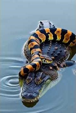 #vikcreaxaxa #entretenimiento #vidasalvaje #nature #cocodrilo vs boa