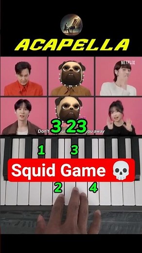 "Kkomaya Kkomaya" Acapella piano tutorial #shorts #pianotutorial #squidgame