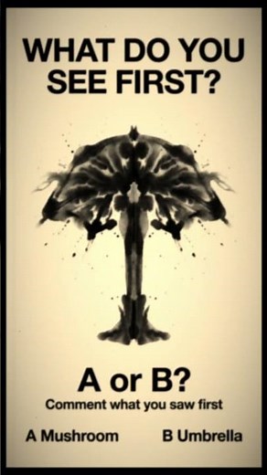 Mushroom or Umbrella? What Do You See First? | Inkblot Personality Test & Visual Quiz