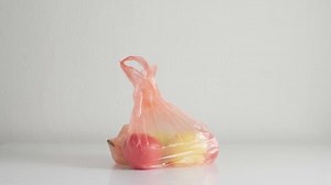 Visual display relationship advantages and disadvantages of plastic materials we use every day compared to natural desirable recyclable materials for future use.