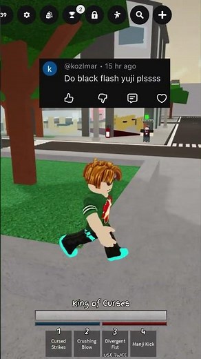 Tutorial on how to do a black flash #roblox#jjs