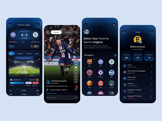 Live Sports & Score Tracker Mobile App