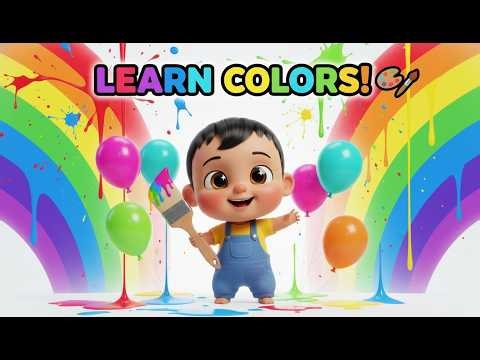 Colors Song for Kids 🎨 | Learn Colors in Hindi Urdu | Baby Cartoon Nursery Rhyme Fun