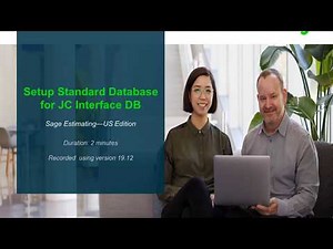 Sage Estimating How do I setup a Sage Estimating standard database to interface with Job Cost