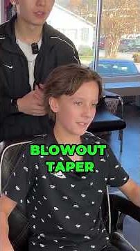 Blowout Taper 😎My boy went from a middle part to the low blowout taper with a fringe. #menshaircut