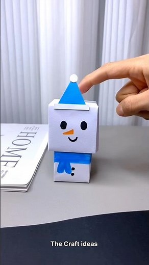 How to Make a Paper Snowman ✂️❄️ | Simple DIY Craft | Quick Christmas Craft #snowmancraft #shorts