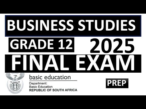 BUSINESS STUDIES P.1 FINAL EXAMS NOVEMBER FINAL REVISION THUNDEREDUC GRADE 12 BUSINESS STUDIES P.1