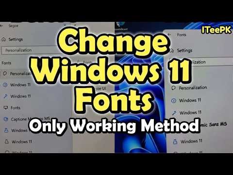 How to Change Font in Windows 11 (100% Working Method)