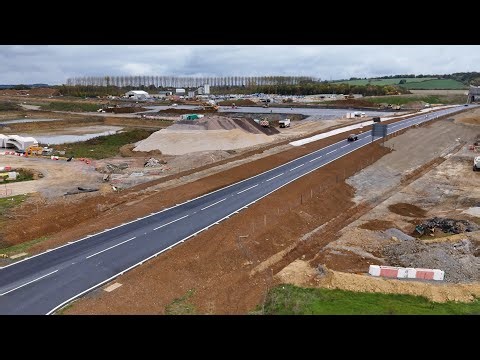 HS2: New road layout at Chipping Warden October 2025