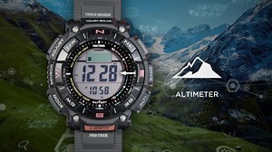 Time to head outdoors with the PRO TREK PRG-340, a stylish and multi-functioned timepiece built from earth-friendly materials and rugged enough to tackle any environment. One with Nature #casio #protrek #onewithnature #beauty #trekking #nature #hiking #travel #mountains #adventure #landscape #naturelovers #watch | CASIO PRO TREK