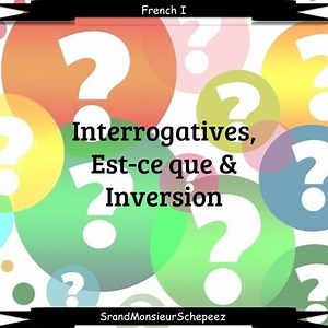 French Question Words & Question Formation Video Bundle