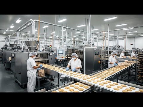 How Cookies Are Made Daily in a Huge Factory | From Dough to Packed Cookies Full Process