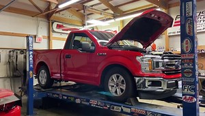 Another 2019 F-150 out the door Belltech Sport Trucks lowering kit MBRP cat back High flow mid pipe 2018 mustang manifold Lund Racing tuning 392 rwhp 378 tq not bad for a little N/A truck | HPJ Performance