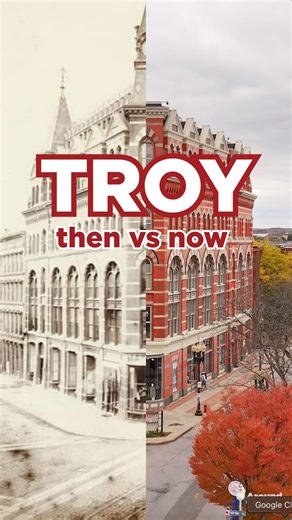 Then vs Now: Troy’s Rice Building 📍 River & 1st Street, Troy NY 📷 Art Institute of Chicago #troyny #albanyny #aroundalbany #upstateny #history #thenvsnow #aroundtroy | Around Troy
