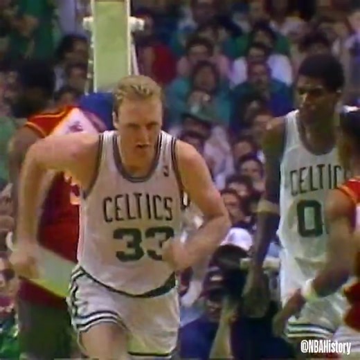 This will never be forgotten.. Larry Bird and Dominique Wilkins lighting up Game 7 of the ’88 Eastern Conference Semis.. | Larry Legend
