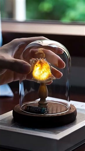 Watch how this vintage seashell lamp comes to life — from raw shells to a warm glowing masterpiece.