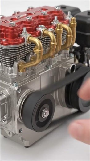 Toyan FS-L400 14cc inline four-cylinder four-stroke water-cooled nitro engine #turbopower #youtubeai