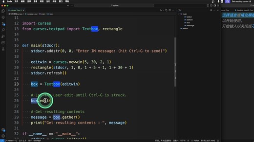 Python Curses 编程实战：打造炫酷文本界面应用 教程 命令行