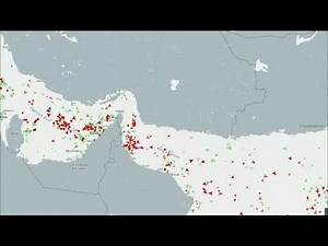 Live ship tracking map showing the Strait of Hormuz