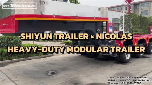 SHIYUN x Nicolas Heavy Duty modular trailer #trailer #heavyload #modulartrailer #nicolas