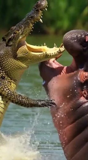 Monster Crocodile vs Angry Hippo: Who Wins? | Wild Animals Fight