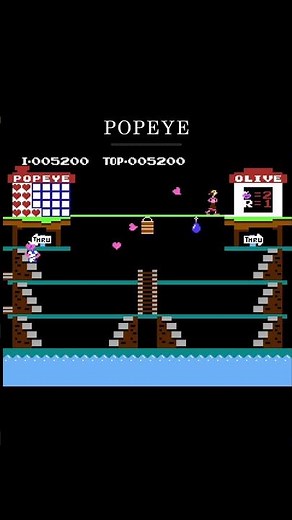 Popeye (1989) | NES | Nintendo TV Video Game #retrogaming