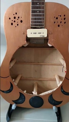 DIY resonator guitar from kerbside pile junk