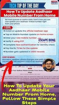 How To Update Your Aadhaar Mobile Number From Home, Follow These Simple Steps